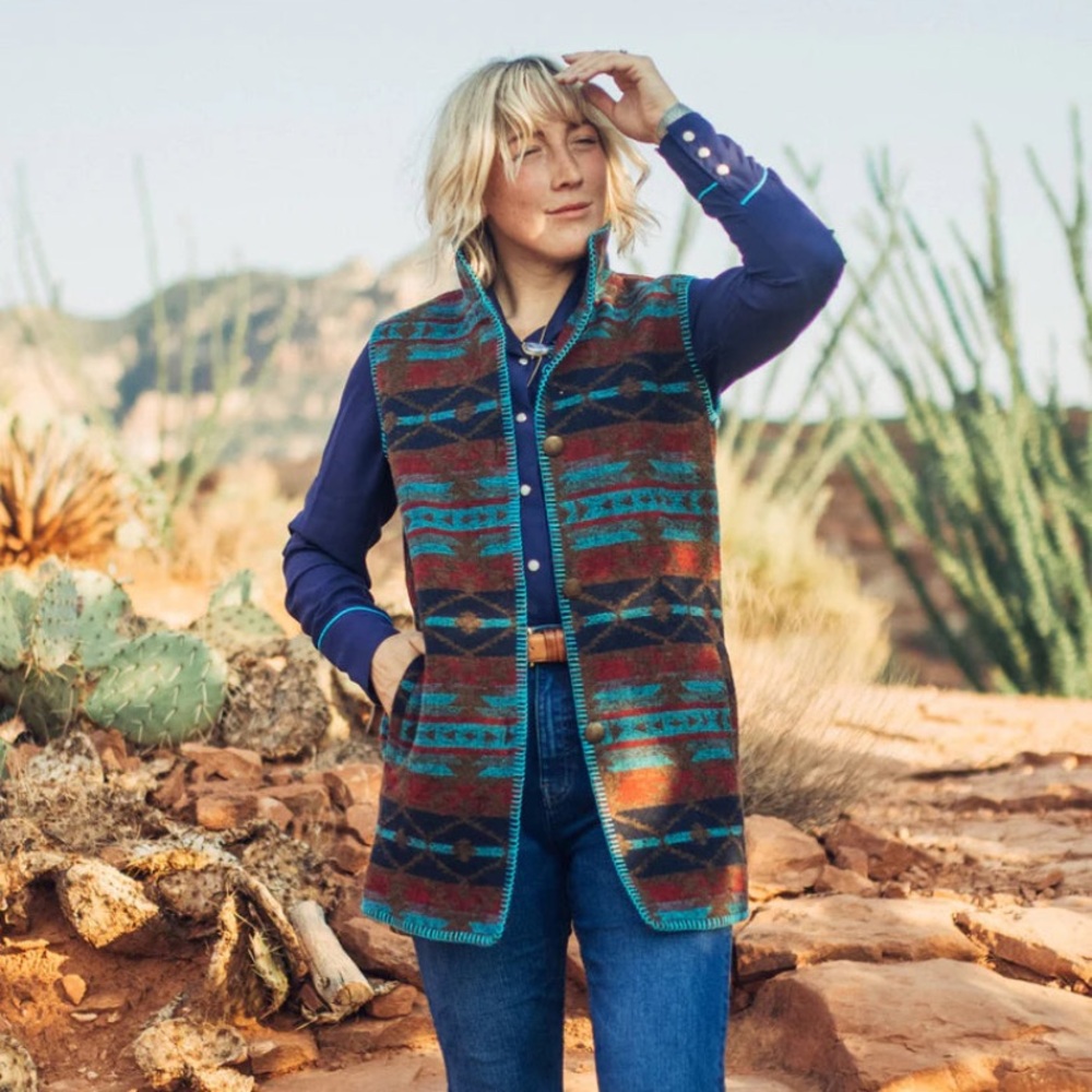 Women's Multicolor Patterned Vest